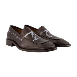 Acne Studios Mens Calfskin Leather Loafer Brown