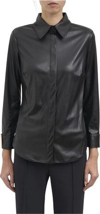 Elisabetta Franchi Camicia con Logo Gioiello - - Blouses & Shirts - Donna - Nero - S