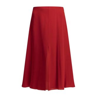 Valentino Rokken, Dames, Rood, XS, Midi Zijden Rok