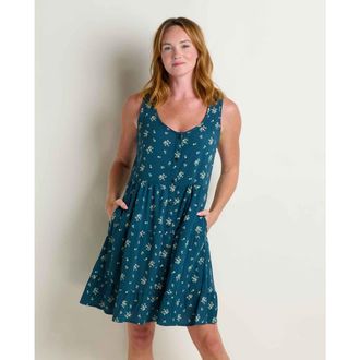 Toad & Co Manzana Tiered Sleeveless Dress in Midnight Print at Nordstrom, Size Medium