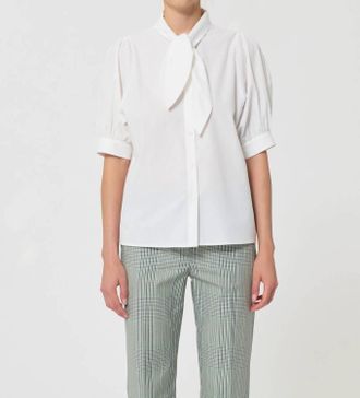 Tara Jarmon Candyce Short Balloon Sleeves Shirt In Ecru