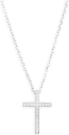 Argento Vivo Cross Pendant Necklace in Silver at Nordstrom Rack