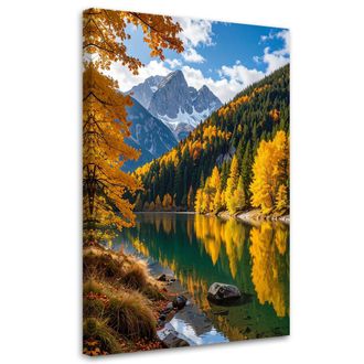 Feeby Impresi&oacute;n De Imagen, Paisaje Oto&ntilde;al Lago Monta&ntilde;as Naturaleza, 80x120
