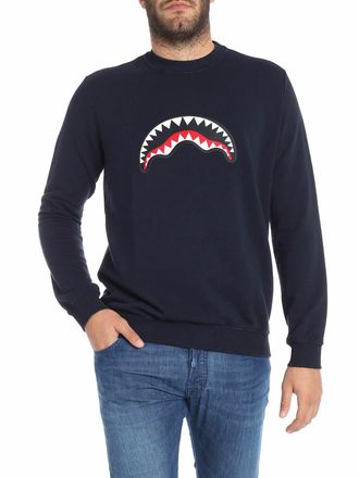 Sprayground Blue sweatshirt with logo patch