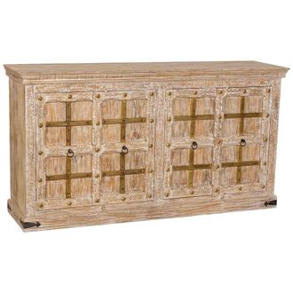 Wanderlust Deco Aparador De Madera Blanco 180x46x96h Cm