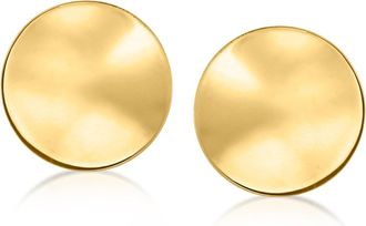 Ross-Simons Italian 10kt Yellow Gold Disc Earrings