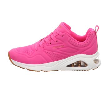Skechers Womens Tres-Air Uno Ah-Mazing Sneaker, Hot Pink Durasuede/Textile, 5.5 UK