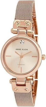 Anne Klein Diamond-Accented Mesh Bracelet Ladies Watch