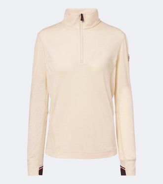 Moncler Top de esqu&iacute; de lana y seda