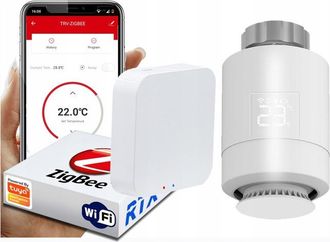 OEM Cabezal De Termostato Rtx + Puerta De Enlace Wifi Tuya Set Zigbee