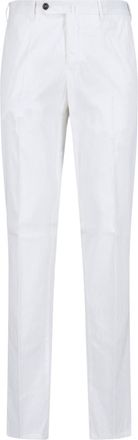 Pantaloni Torino Lyocell/Cotton Straight Trousers - White