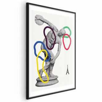 OEM Poster - Collage Grafico - Lancio Del Disco - Scultura