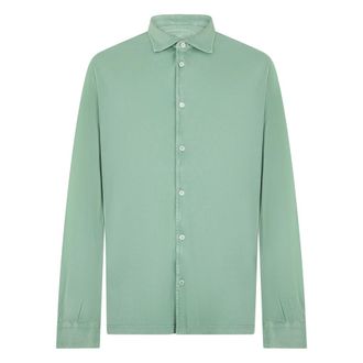 Fedeli Shirt met lange mouwen - Heren - Casual Overhemden - Groen - 3XL - Katoen - Overhemden