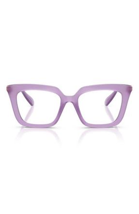 Swarovski 51mm Square Optical Glasses in Milky Lilac/Demo Lens at Nordstrom