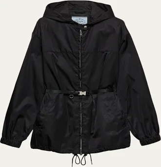 Prada Belted Re-Nylon Blouson Jacket