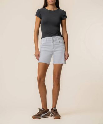 Kut from the Kloth Hailey High Rise Shorts In Optic White