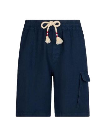 MC2 Saint Barth Dark Navy Textured Fabric Shorts