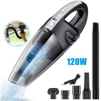 OEM Aspiradora Port&aacute;til Inal&aacute;mbrica Usb Crezuo De 120 W Y 2200 Mah Con Funci&oacute;n Para Seco Y H&uacute;medo, Filtro Hepa Lavable Y 5 Boquillas Recargables Para El H