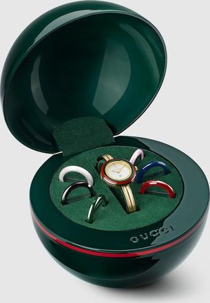 Gucci Play Watch, 28mm, White, Gold