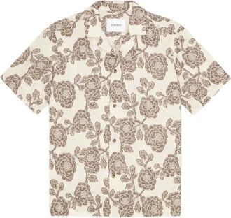 Les Deux Short Sleeve Shirts - Heren - Korte mouwen Overhemden - Beige - M - Katoen - Overhemden