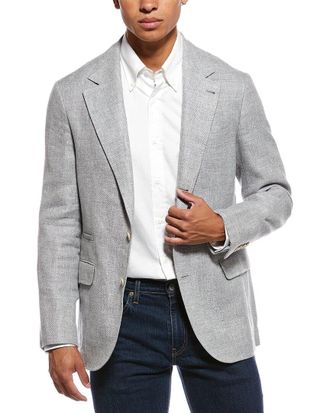 Brunello Cucinelli Linen & Wool-Blend Blazer