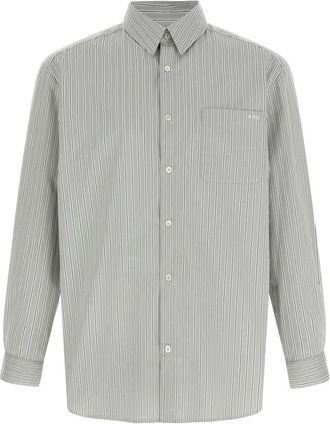 A.P.C. Shirts - Heren - Casual Overhemden - Grijs - L - Overhemden