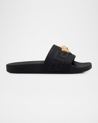 Versace Mens La Medusa Pool Slides