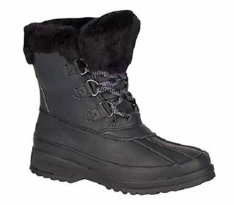 Sperry Top-Sider Womens Maritime Fur Boots In Black