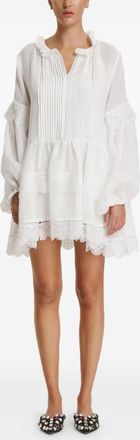 Pinko lace-tiered mini dress - White