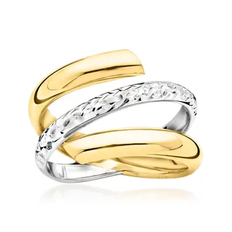 Ross-Simons Italian 14kt 2-Tone Gold Spiral Ring