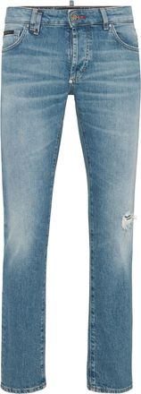 Philipp Plein Denim Trousers Super Straight Cut 5 Pockets