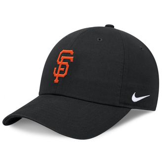 Nike San Francisco Giants Evergreen Club Nike Mens MLB Adjustable Hat in Black | NB0100AGIA-BEK