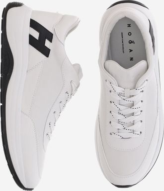 Hogan Mens Sneakers Hi-Light Nappa Leather White Trainers