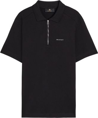 Belstaff Alloy Logo Stretch-cotton Polo Shirt - Black - XL