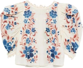 Farm Rio Renata Floral Sand Blouse