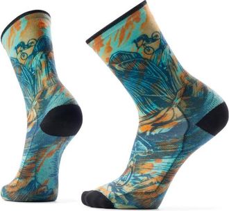 Smartwool Bike Zero Cushion Rugged Ride Print Crew Velosocken - Unisex | bunt