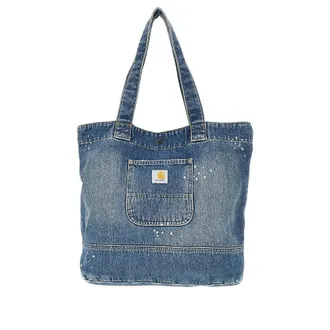 Carhartt Work in Progress Destroy denim tote bag Man One Size