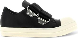 Rick Owens Strap Low Leather Sneakers