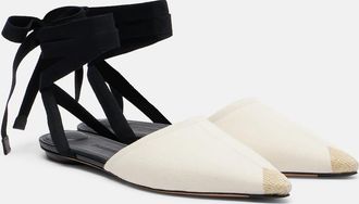 Jacquemus Embroidered canvas flats