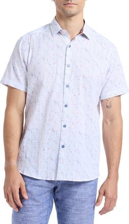 Robert Graham Kingshold Short Sleeve Button-Up Shirt in Multi at Nordstrom, Size Xxx-Large