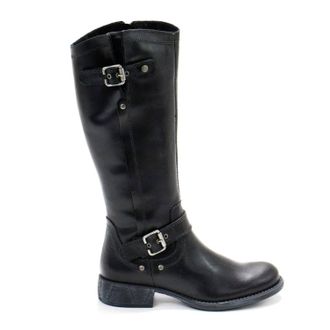 Eric Michael Womens Montana Knee-High Leather Boot In Black