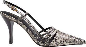 Michael Kors Schoenen, Dames, Grijs, 37 EU, Leer, Haisley Leather Slingback