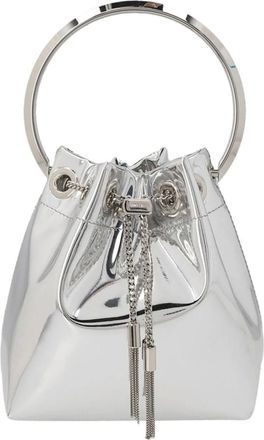 Jimmy Choo London Dames, Tassen, Grijs, Maat: ONE Size Leer