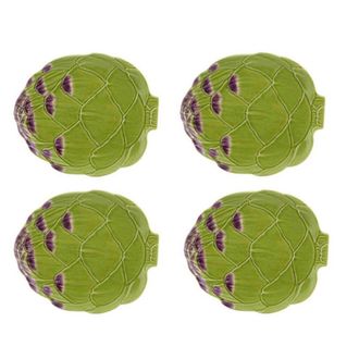 Bordallo Pinheiro Fruit Plate - Set 4 - Artichoke
