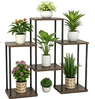 OEM Soporte Para Plantas, Dise&ntilde;o De Varios Niveles, Estante Para Interiores/exteriores Que Ahorra Espacio, T-6-tier