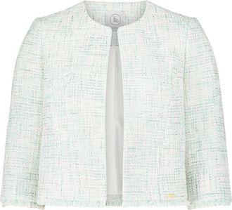 Betty & Co Jassen, Dames, Wit, L, Leer, Bolerojasje met 3/4 mouwen