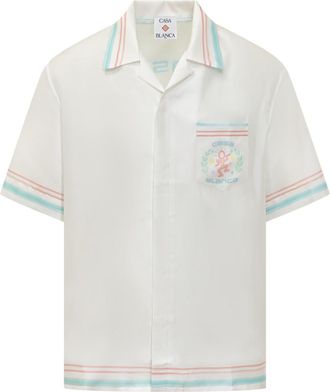 Casablanca White Relaxed Embroidered Shirt