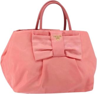 Prada Pre-owned Handbags, female, Pink, Size: ONE SIZE Pre-owned Nylon prada-bags