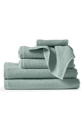 Coyuchi Air Weight 6-Piece Organic Cotton Bath Towel, Hand Towel & Washcloth Set in Sea Mist at Nordstrom, Size 6 Piece