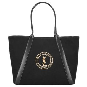 Saint Laurent Pre-owned Tote Bags, female, Black, Size: ONE SIZE Pre-owned Shopper Rive Gauche